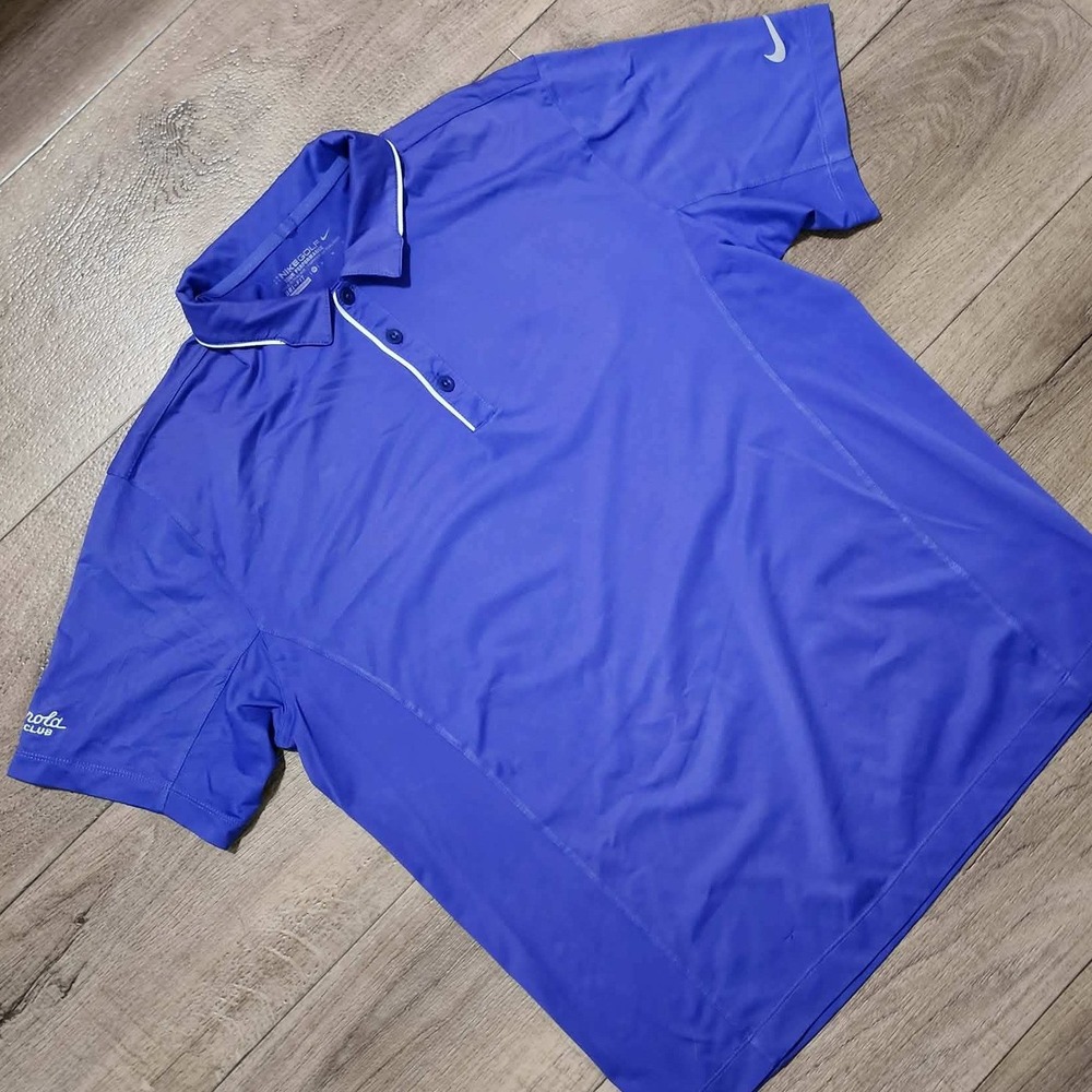 Nike‎ Golf Tour Performance Dri-FIT Polo Shirt Mens Medium Purple Indianola CC